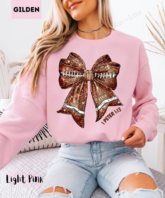 Football Bow | Gilden Unisex Sweatshirt
