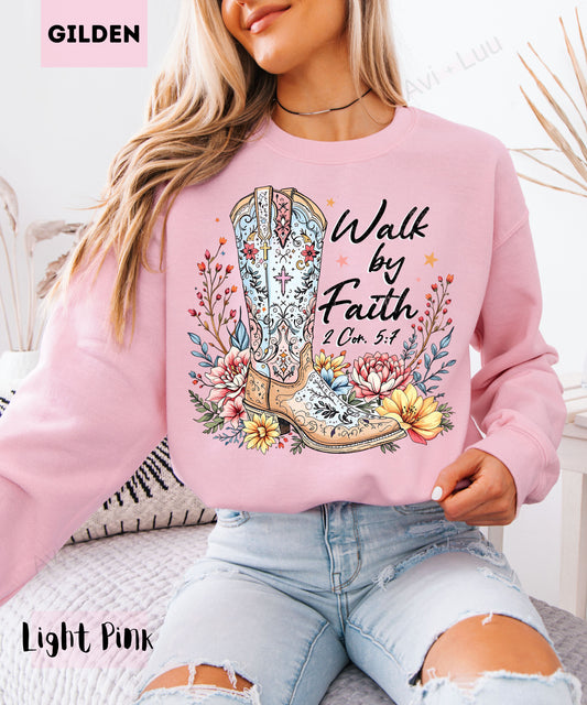 Walk By Faith | Gilden Unisex Sweatshirt
