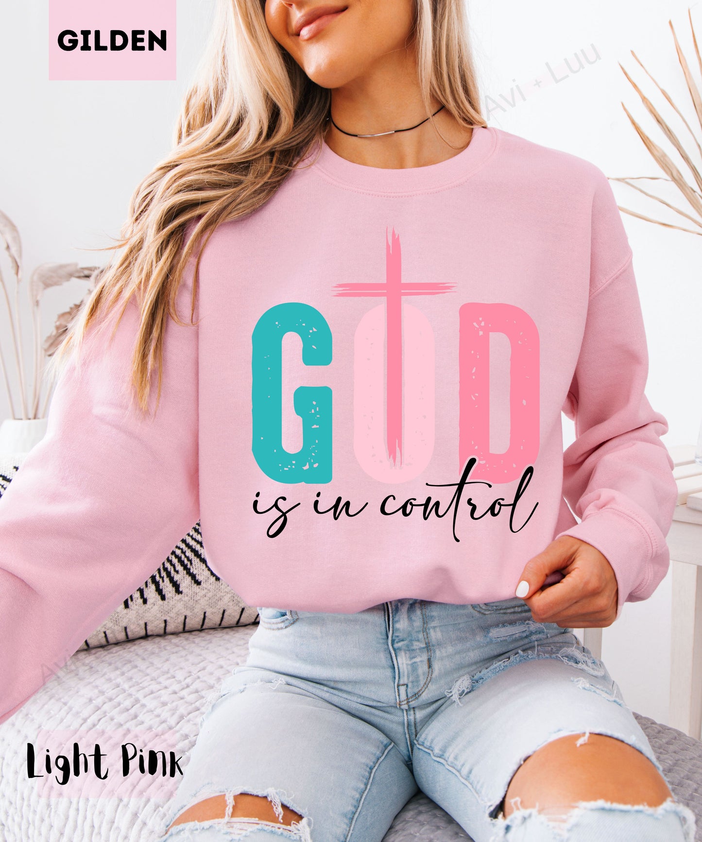 God Is In Control | Gilden Unisex Sweatshirt