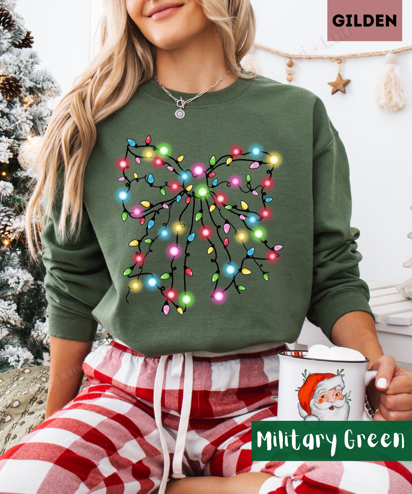 Light Bulb Bow | Gilden Unisex Sweatshirt