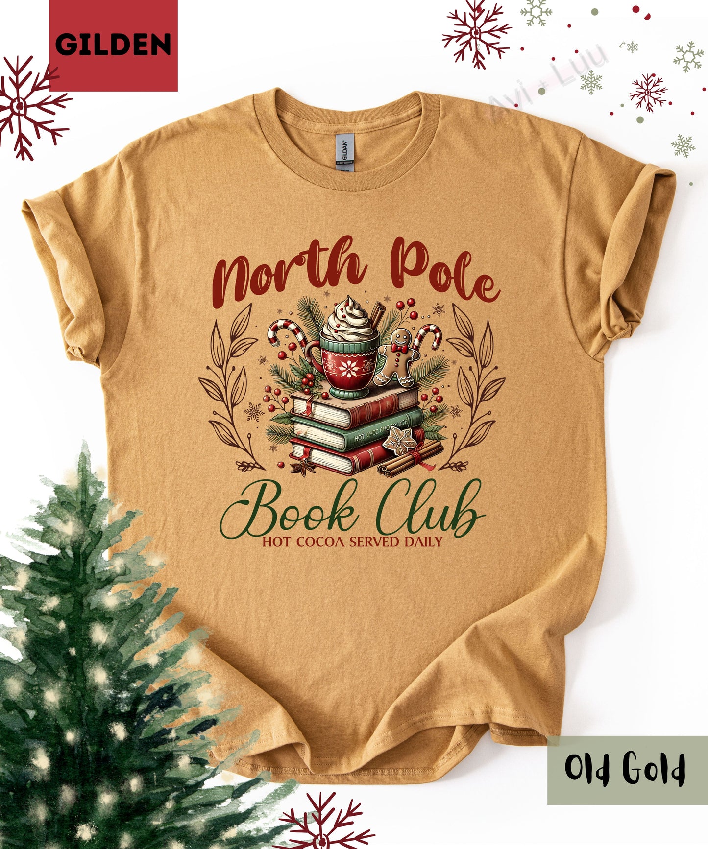 North Pole Book Club | Gilden Unisex T-Shirt