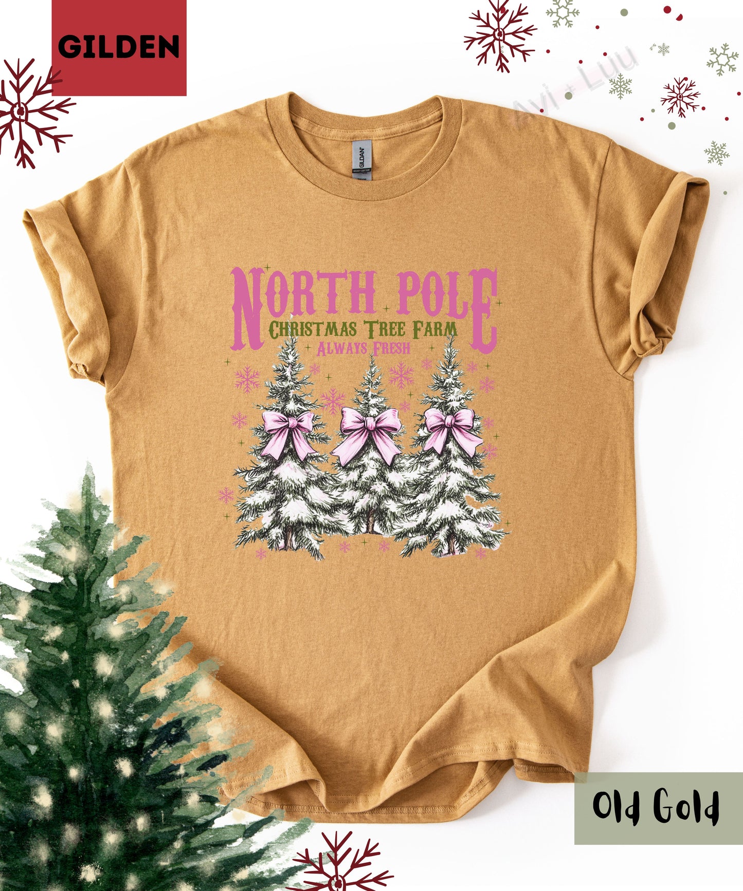North Pole Trees | Gilden Unisex T-Shirt