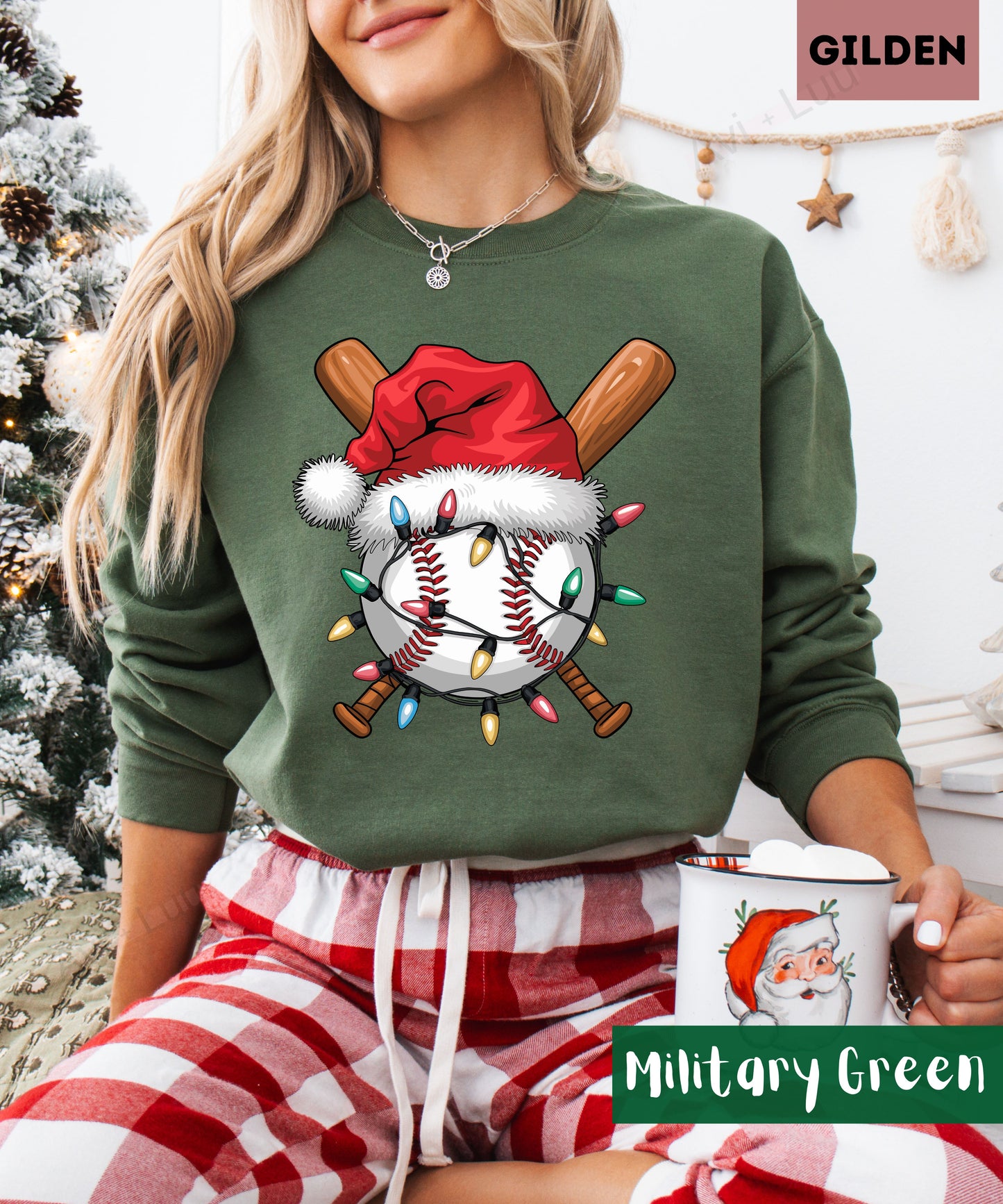 Baseball Santa | Gilden Unisex Sweatshirt