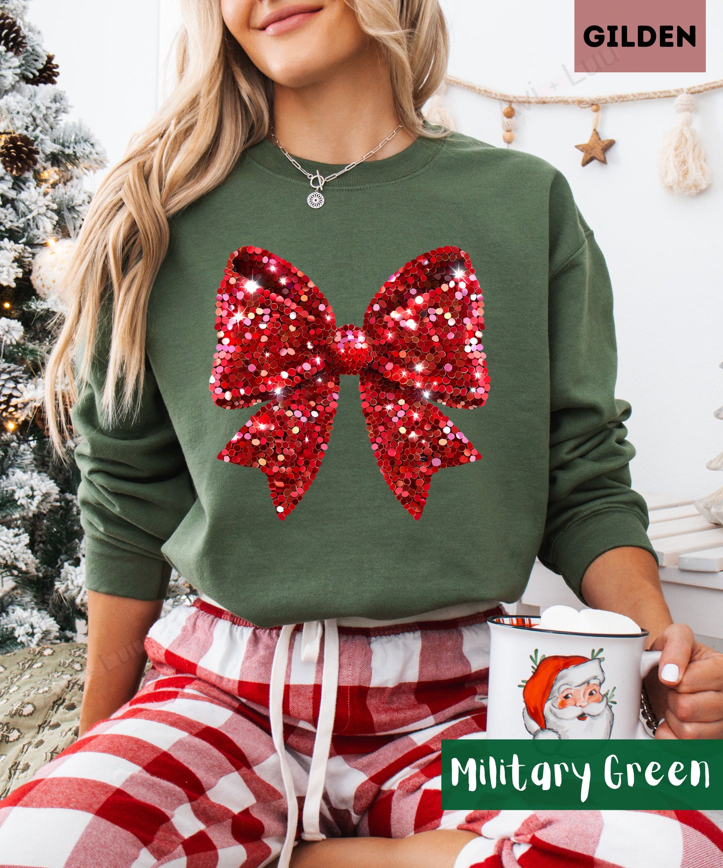 Glitter Bow | Gilden Unisex Sweatshirt