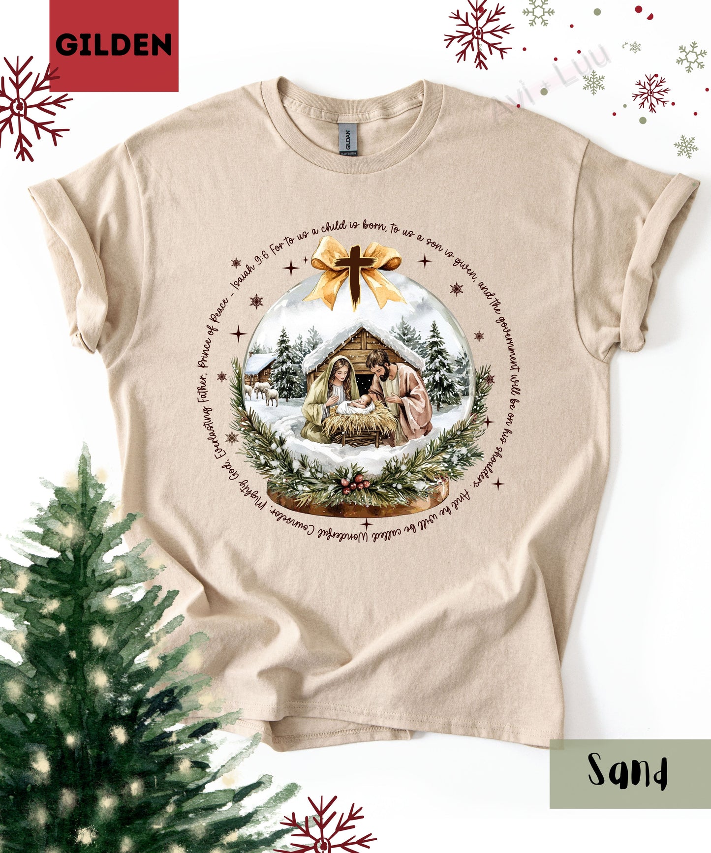 Jesus Snowglobe | Gilden Unisex T-Shirt