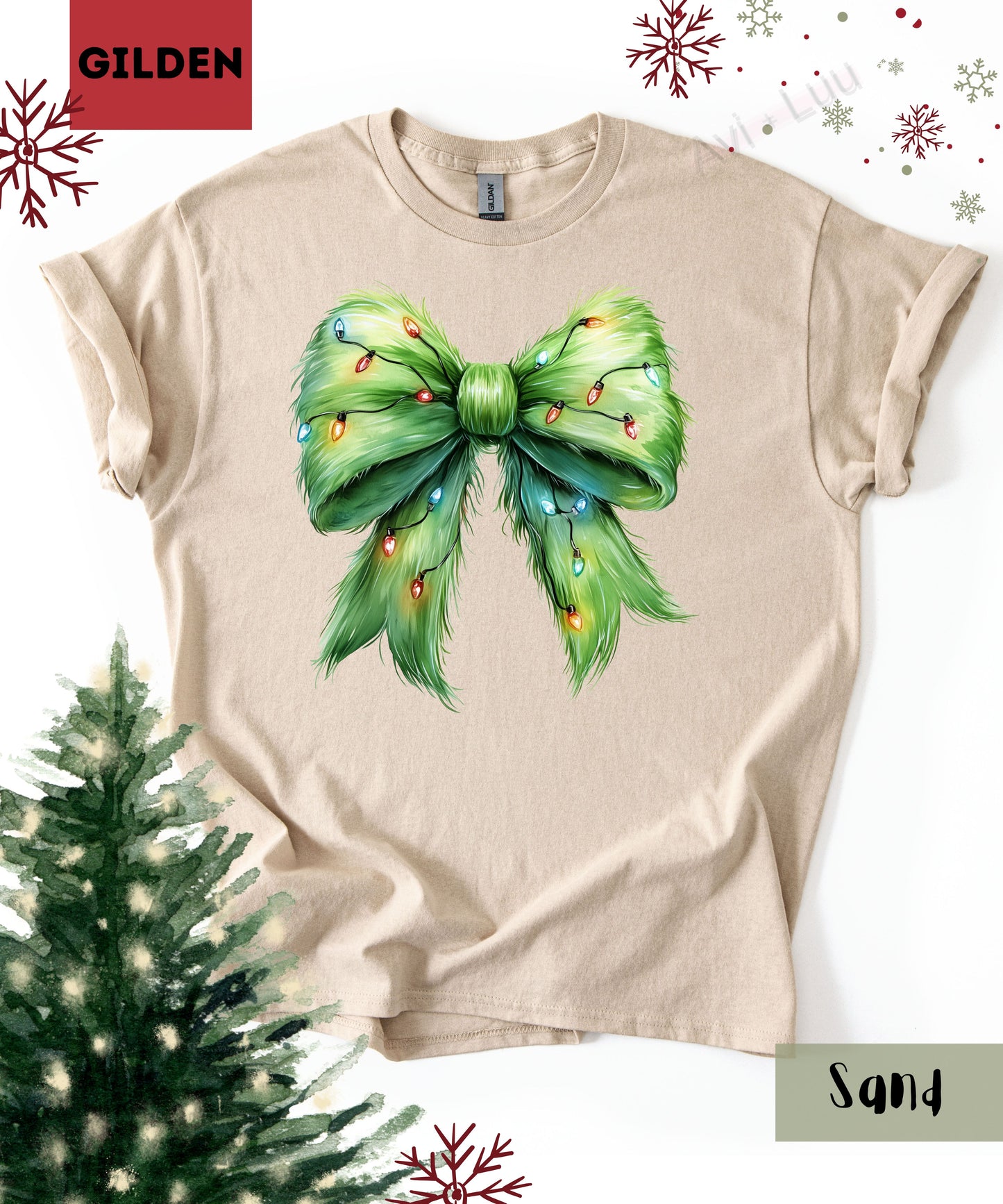 Grinch Bow | Gilden Unisex T-Shirt