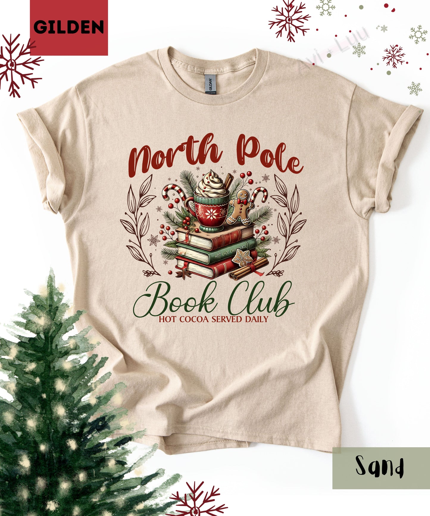 North Pole Book Club | Gilden Unisex T-Shirt