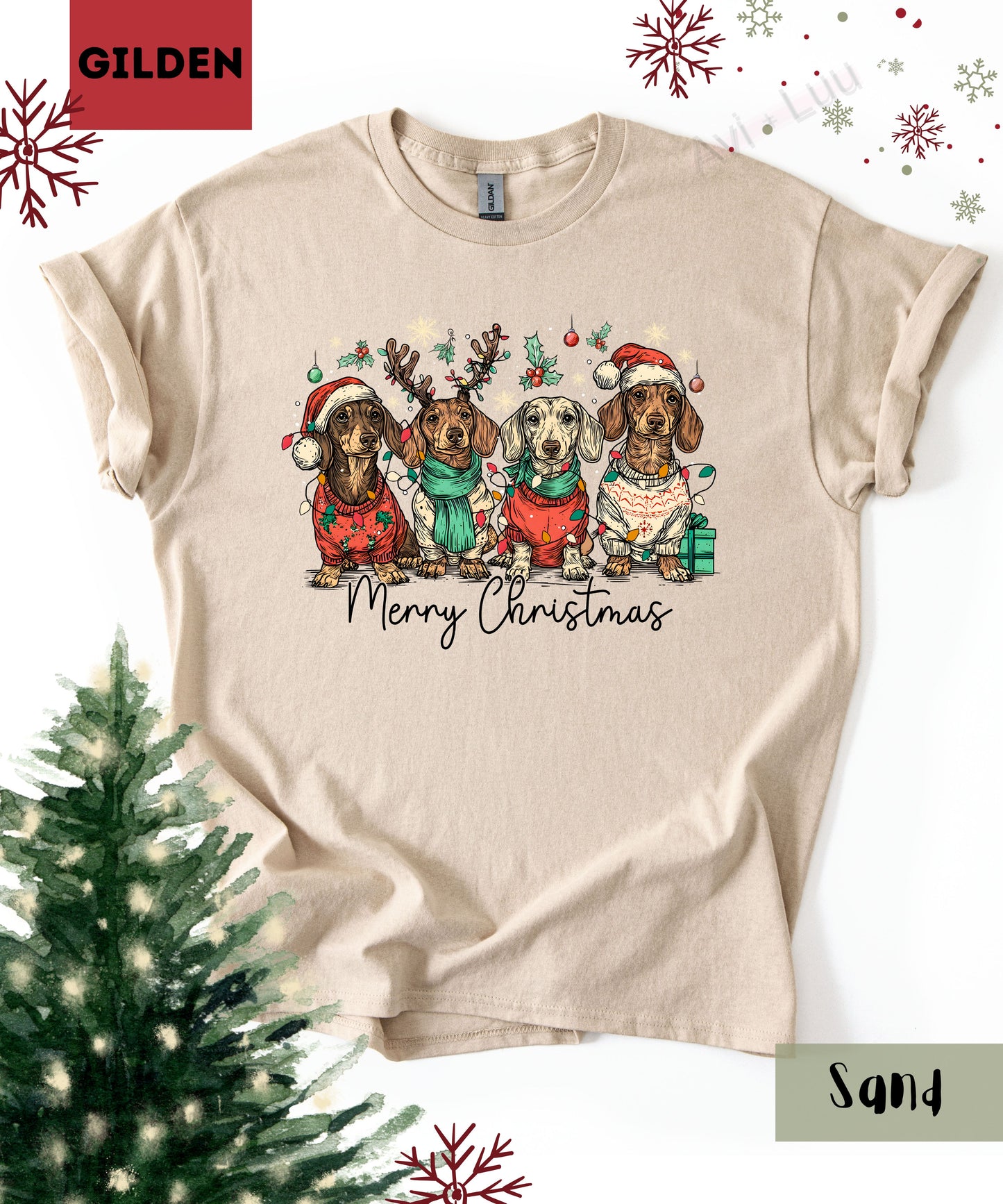 Dog Christmas | Gilden Unisex T-Shirt
