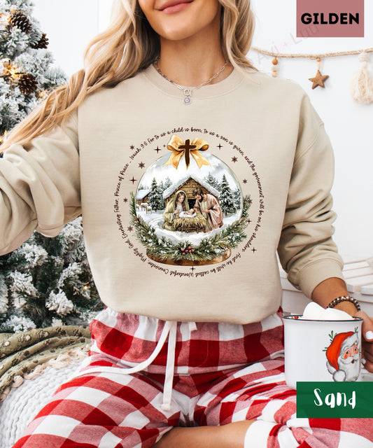 Jesus Snowglabe | Gilden Unisex Sweatshirt