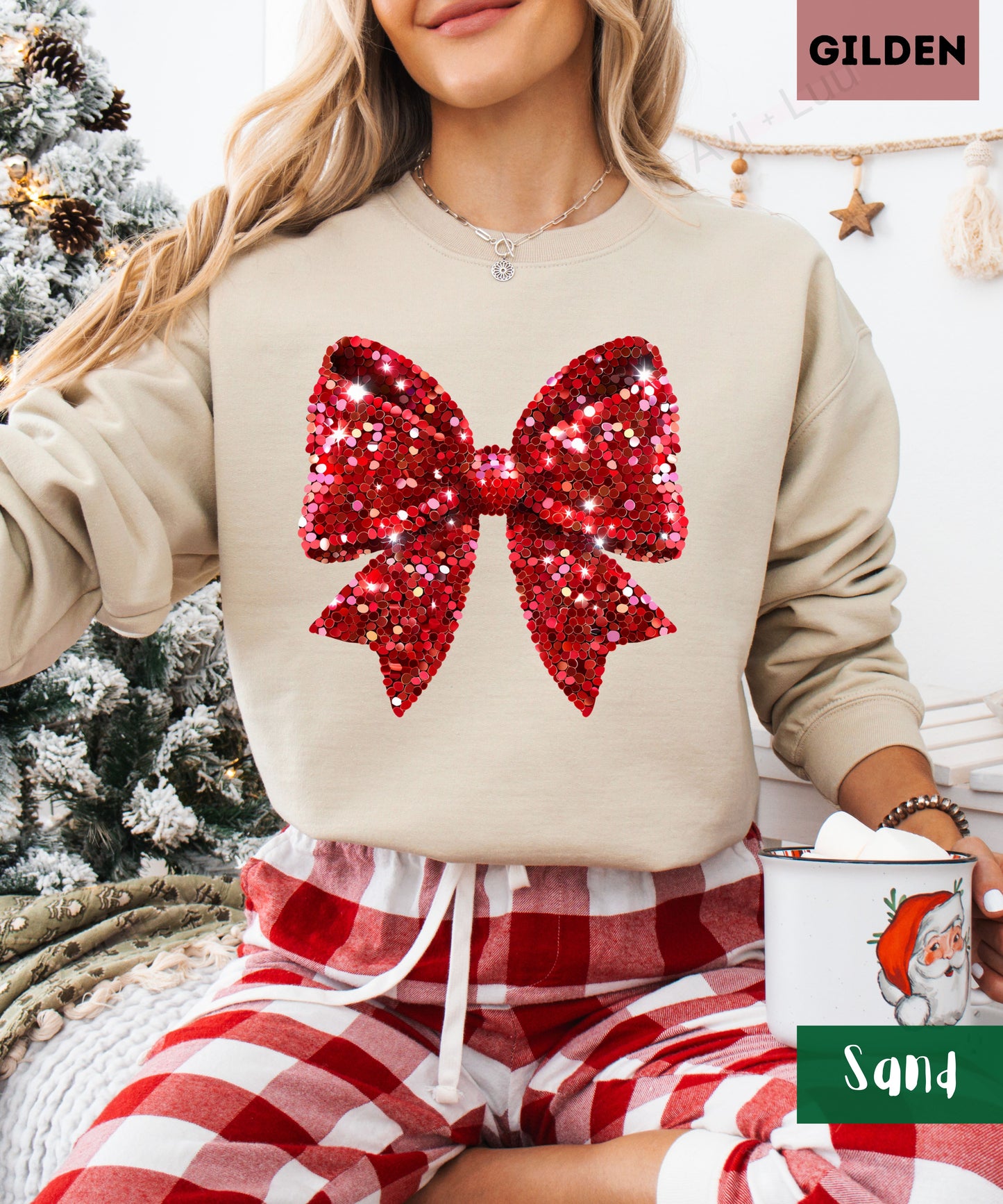 Glitter Bow | Gilden Unisex Sweatshirt