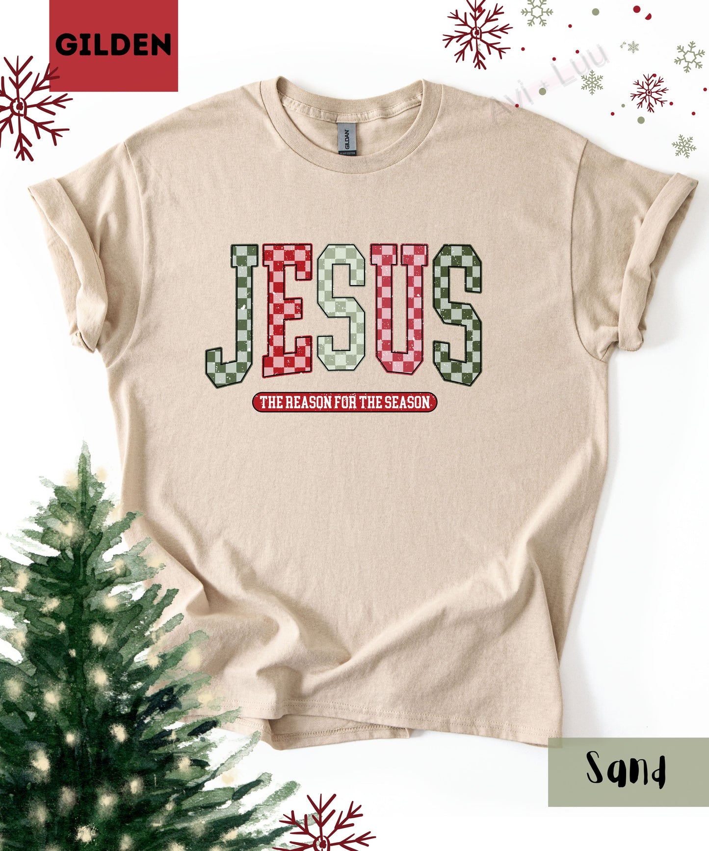 Checkered Jesus | Gilden Unisex T-Shirt