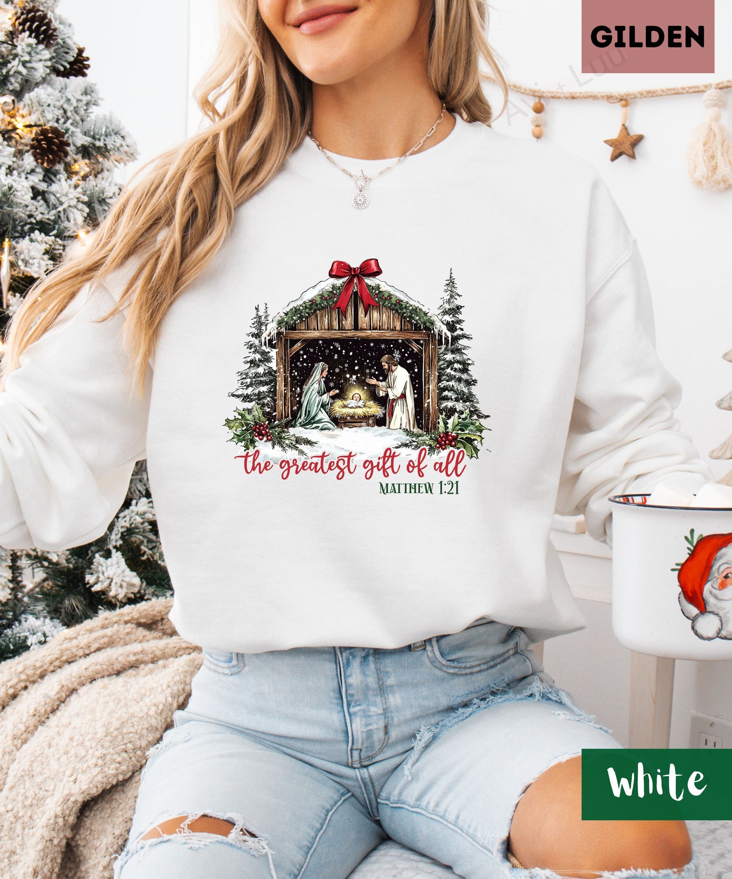 The Greatest Gift Of All | Gilden Unisex Sweatshirt