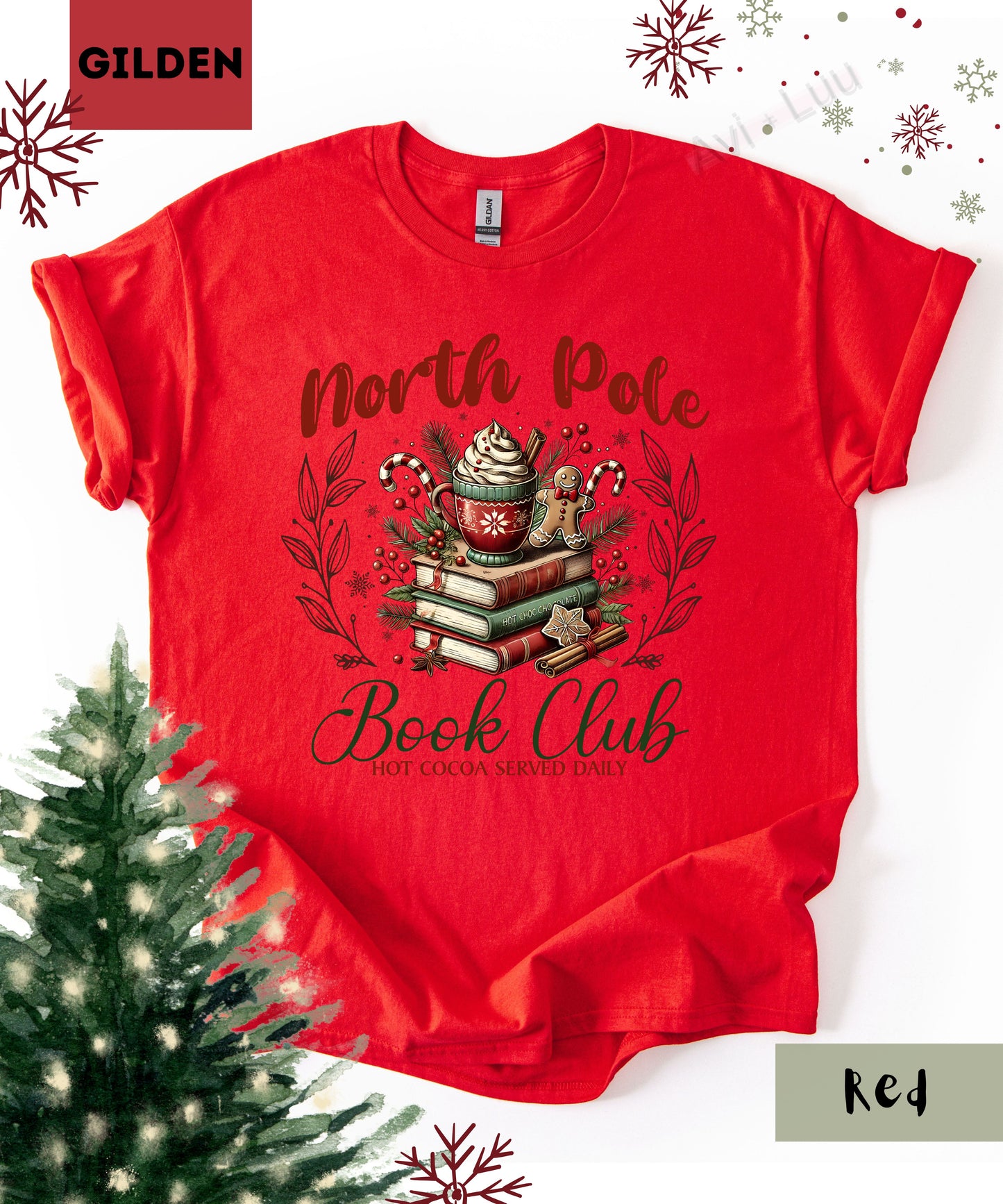 North Pole Book Club | Gilden Unisex T-Shirt