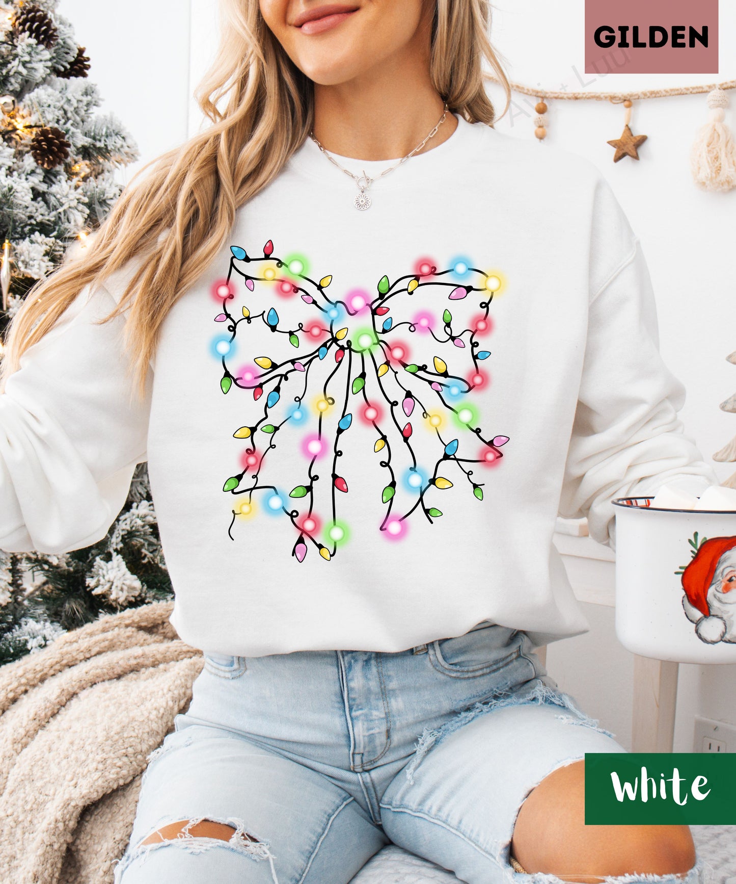 Light Bulb Bow | Gilden Unisex Sweatshirt