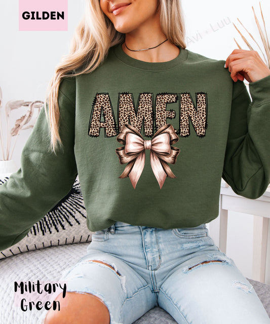 Cheetah Amen | Gilden Unisex Sweatshirt