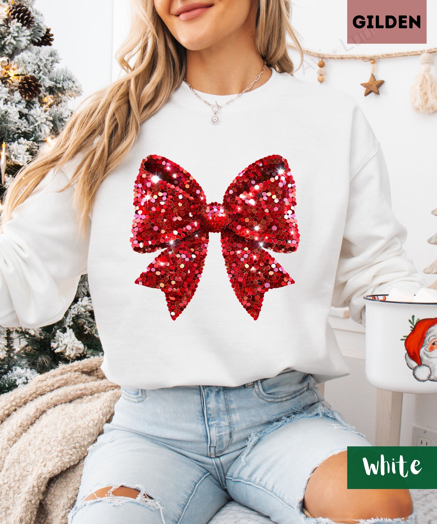 Glitter Bow | Gilden Unisex Sweatshirt
