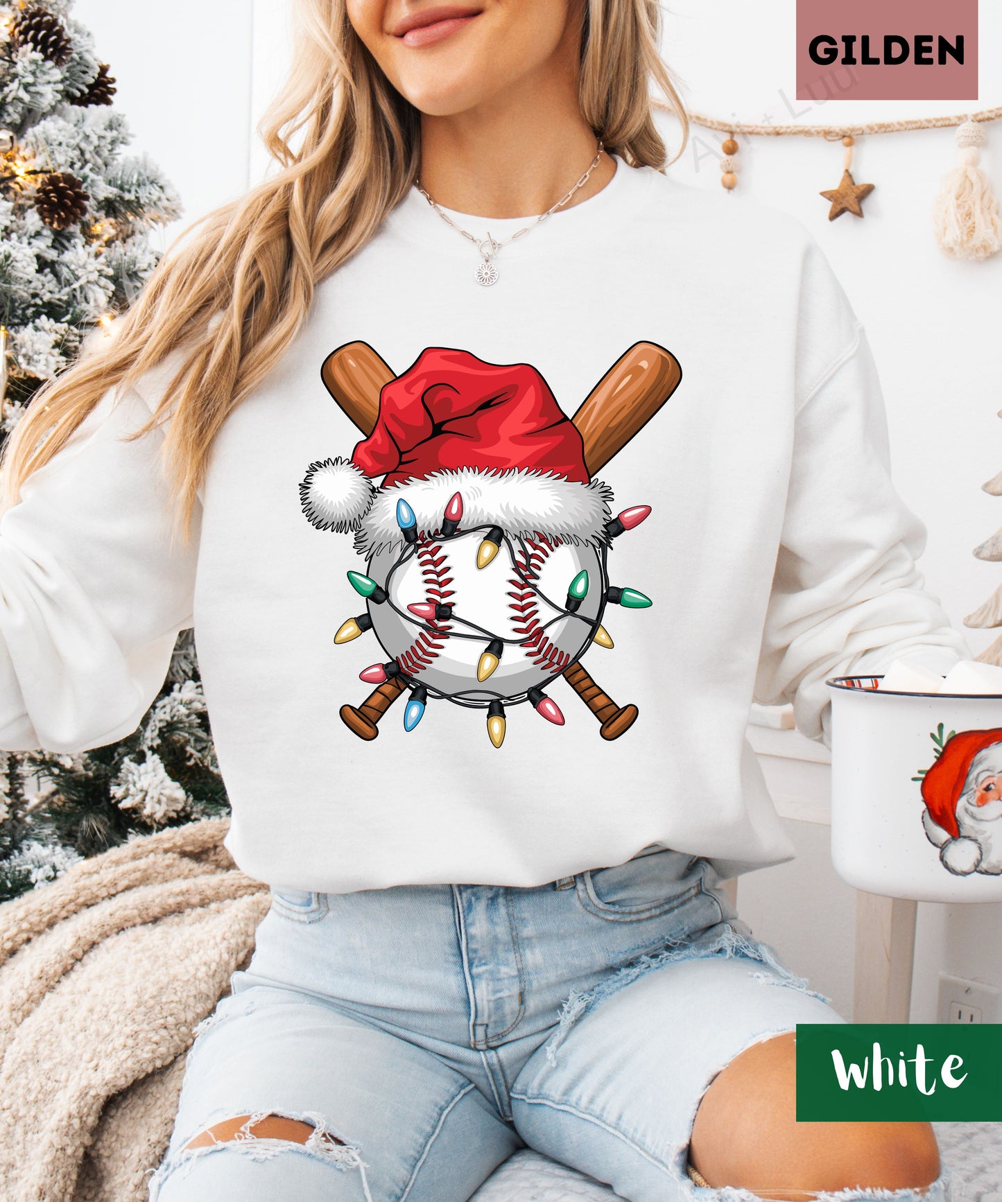 Baseball Santa | Gilden Unisex Sweatshirt