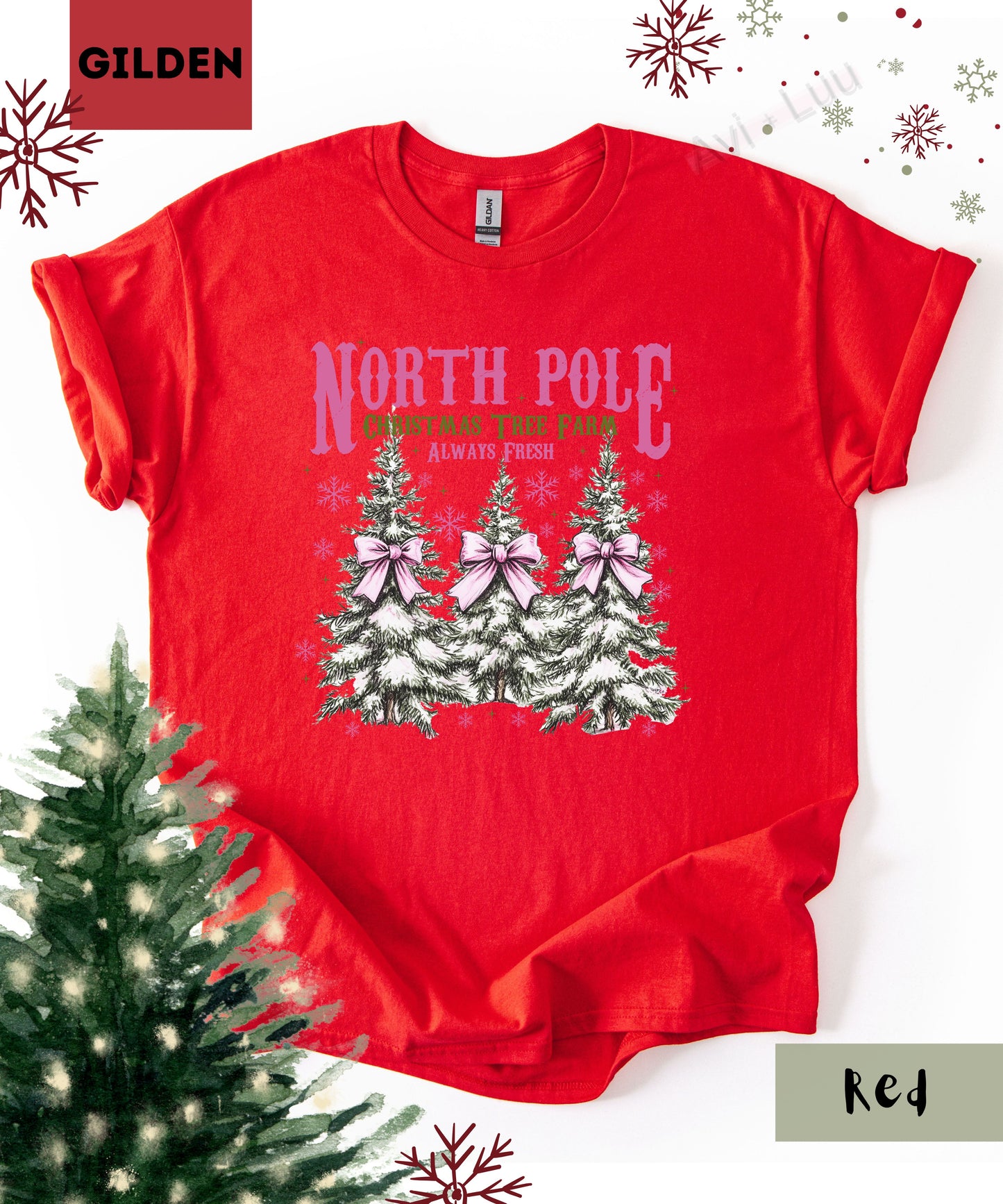 North Pole Trees | Gilden Unisex T-Shirt