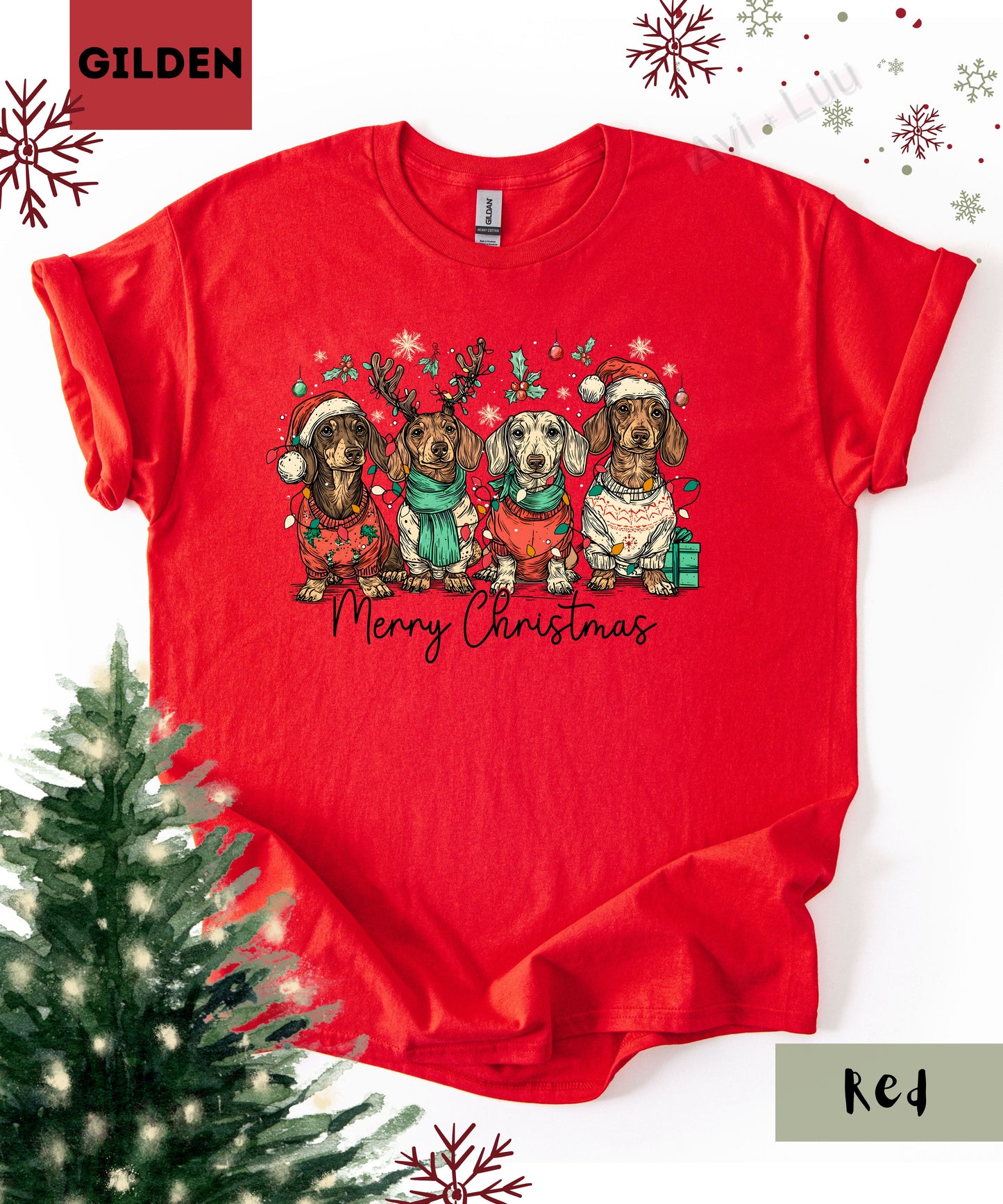 Dog Christmas | Gilden Unisex T-Shirt