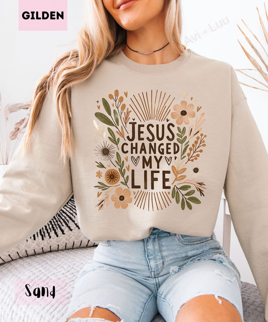 Jesus Changed My Life | Gilden Unisex Sweatshirt