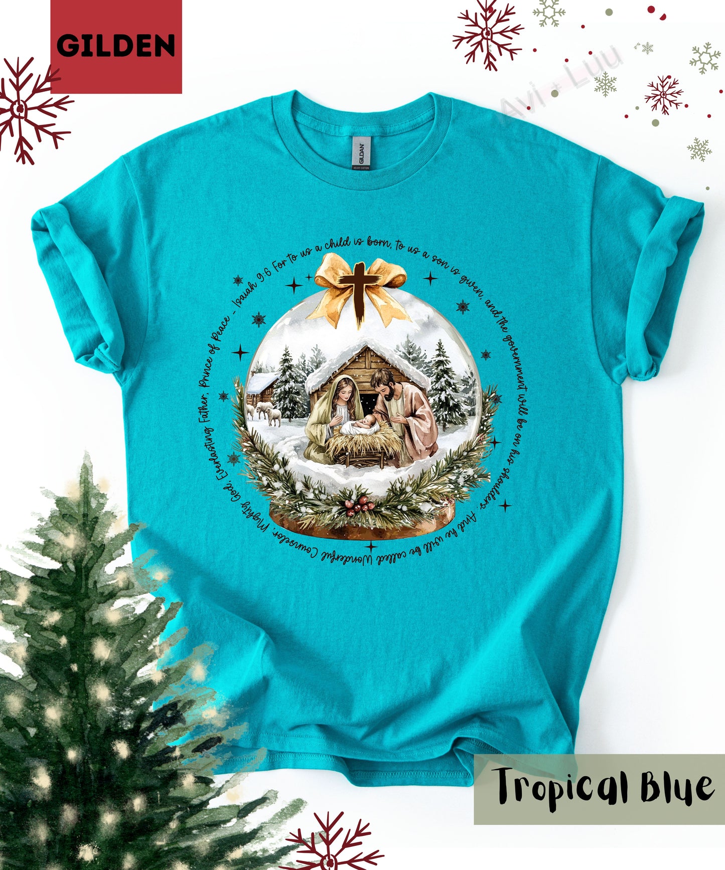 Jesus Snowglobe | Gilden Unisex T-Shirt
