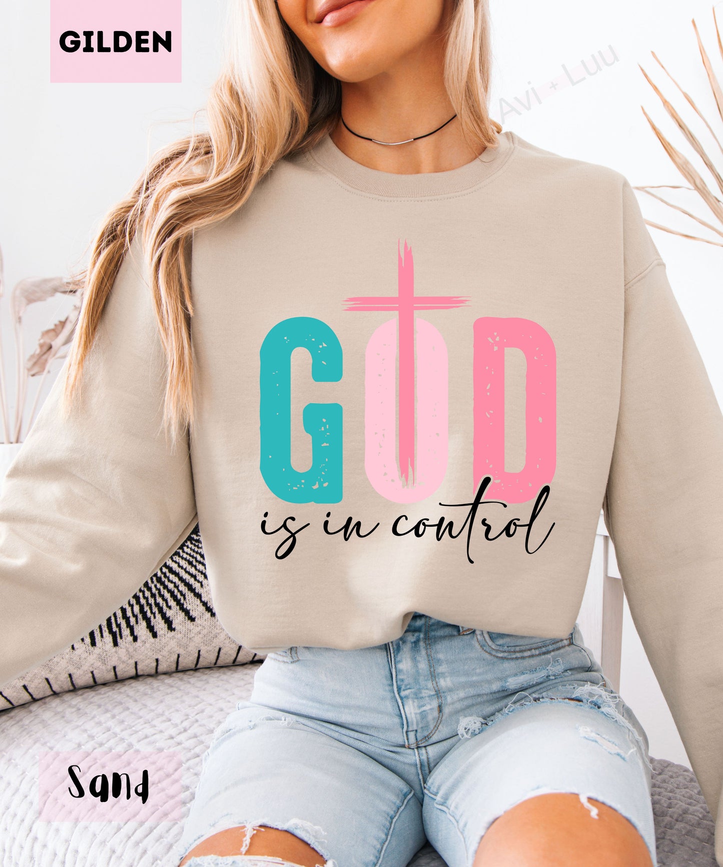God Is In Control | Gilden Unisex Sweatshirt