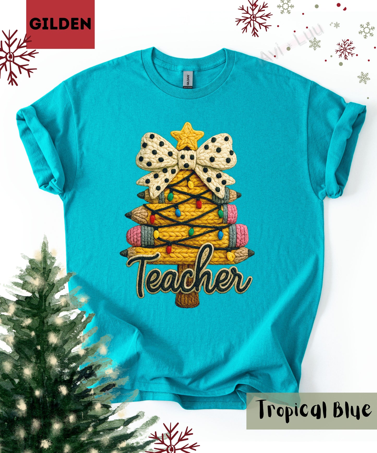 Teacher Pencil Tree | Gilden Unisex T-Shirt
