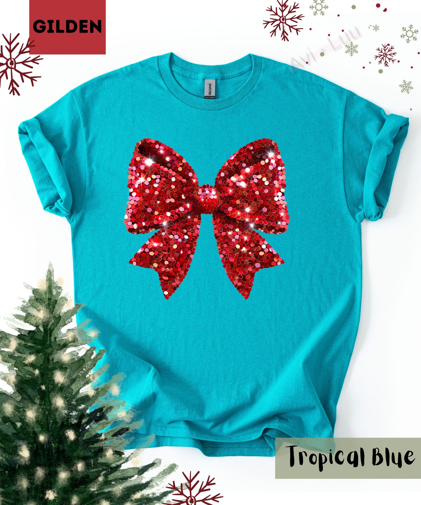 Red Bow | Gilden Unisex T-Shirt