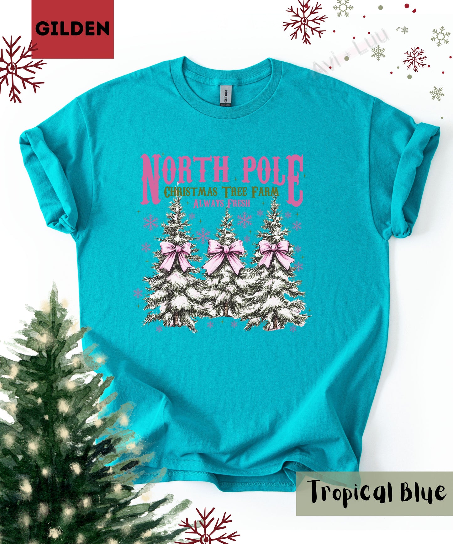 North Pole Trees | Gilden Unisex T-Shirt