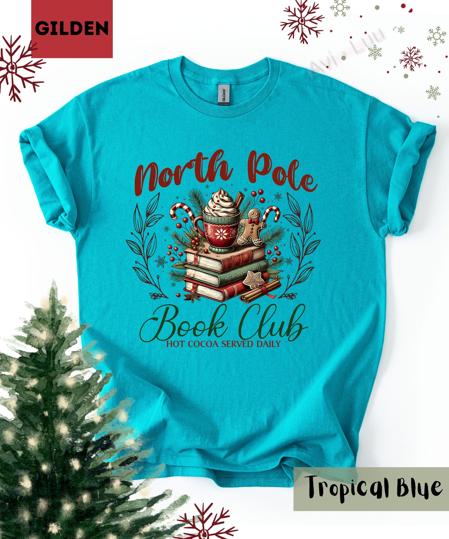 North Pole Book Club | Gilden Unisex T-Shirt
