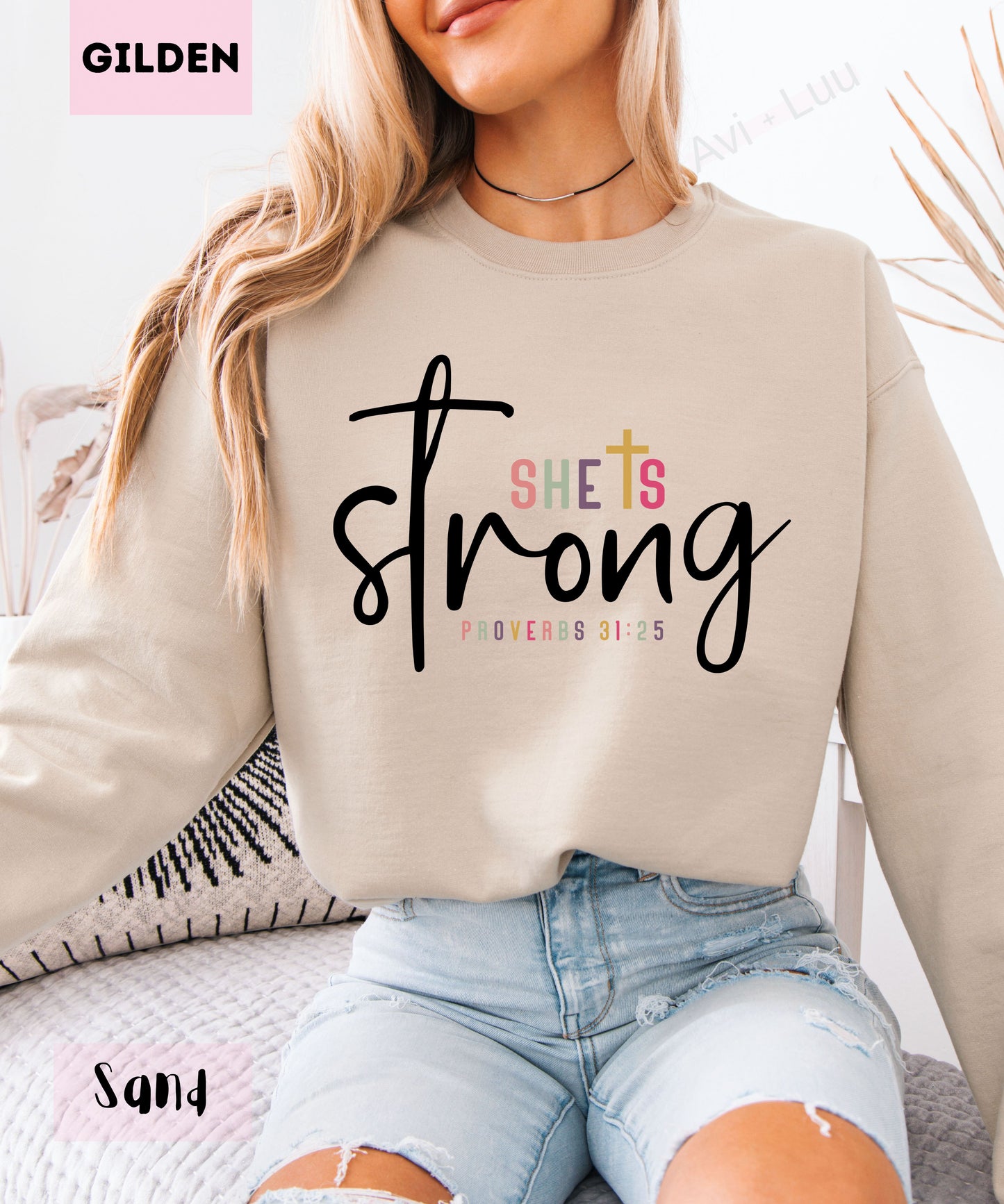 She Is Strong| Gilden Unisex Sweatshirt
