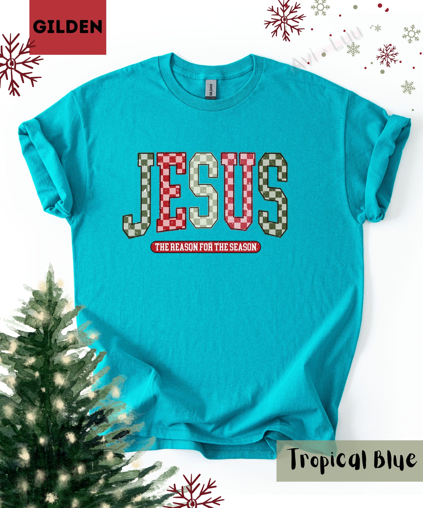 Checkered Jesus | Gilden Unisex T-Shirt