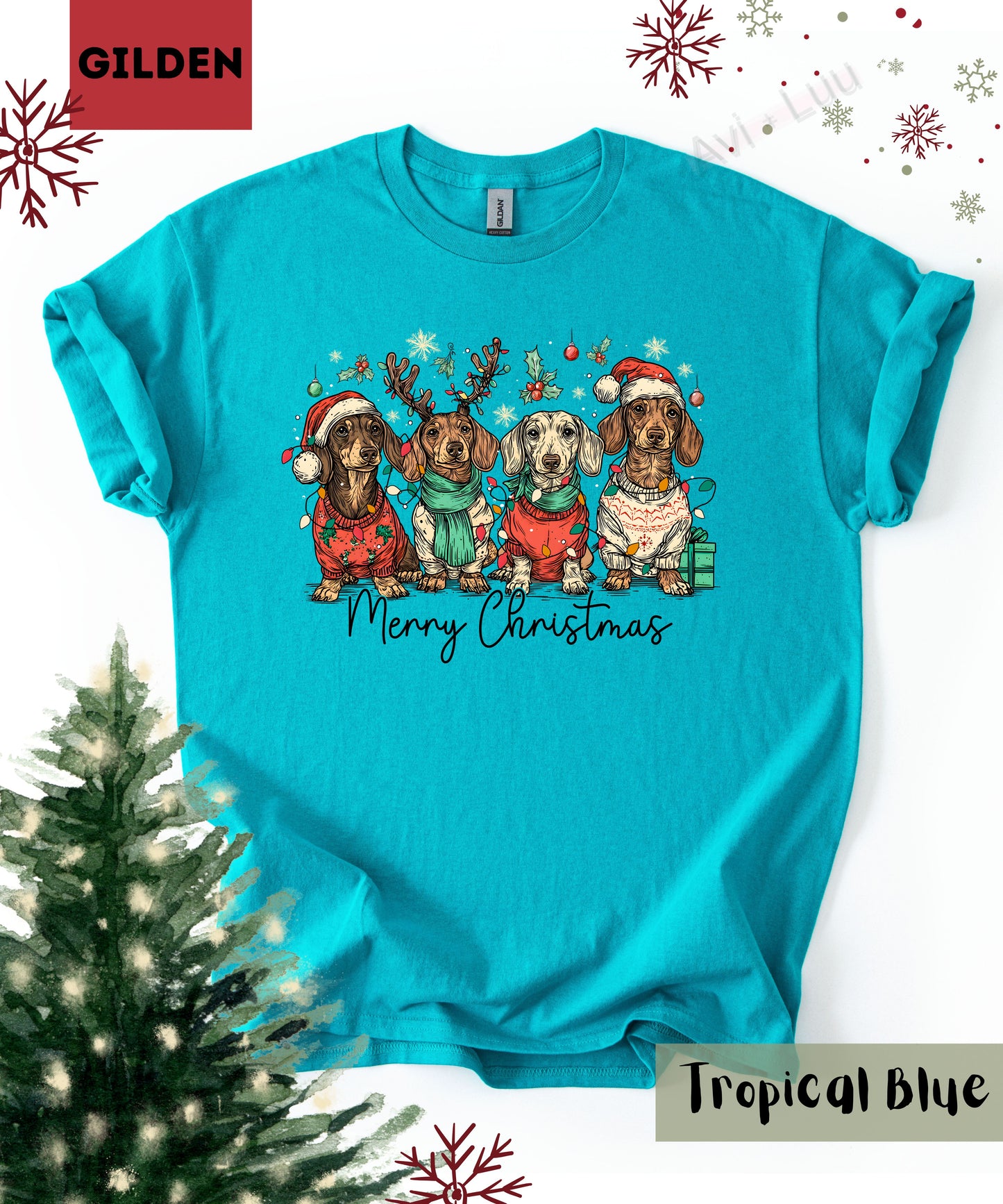 Dog Christmas | Gilden Unisex T-Shirt