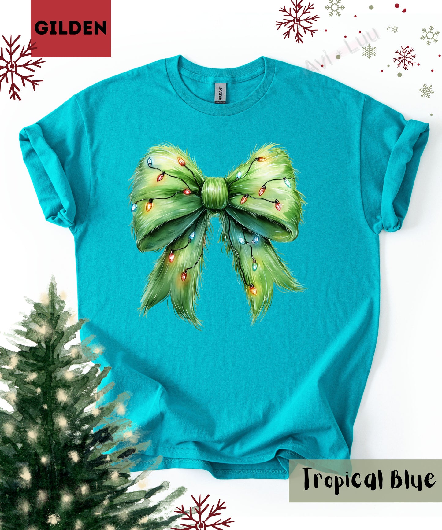 Grinch Bow | Gilden Unisex T-Shirt