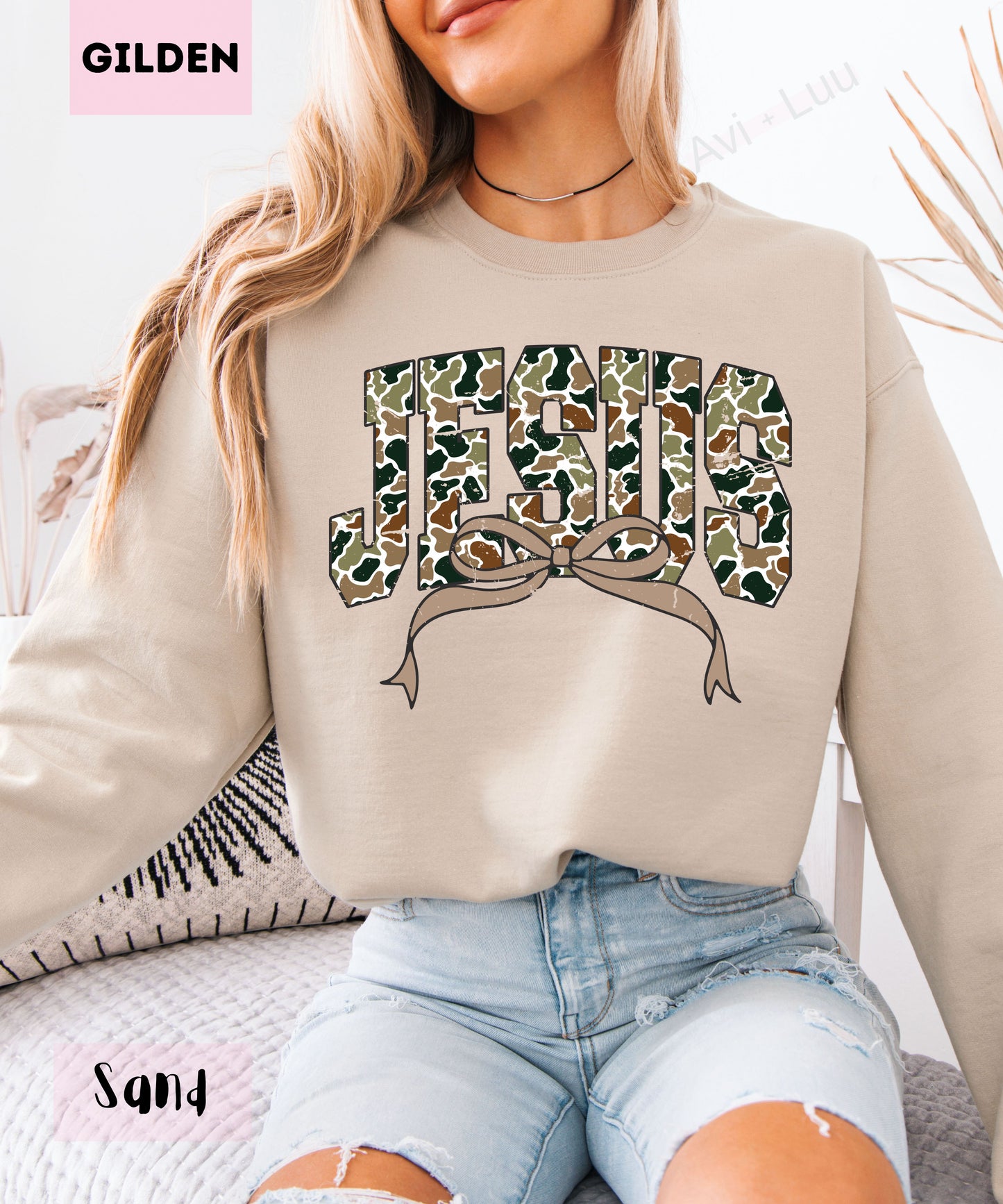 Camo Jesus | Gilden Unisex Sweatshirt
