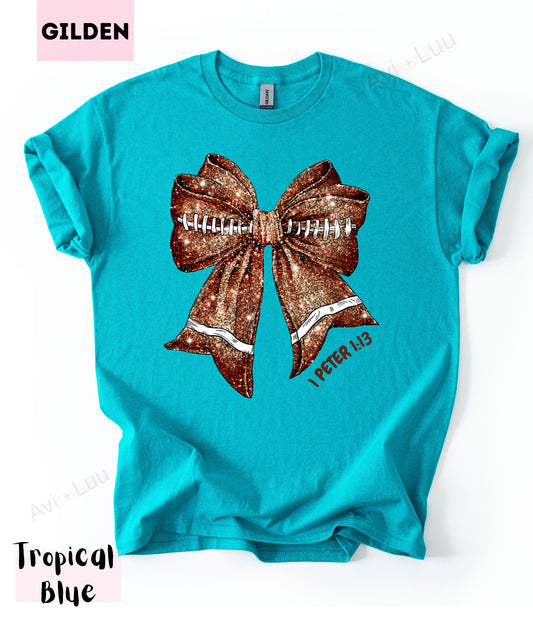 Football Bow | Gilden Unisex T-Shirt