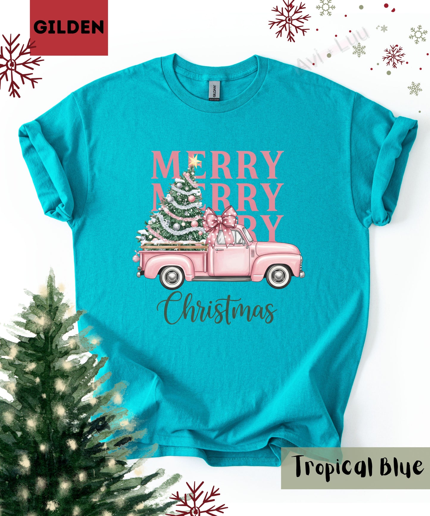 Merry Truck | Gilden Unisex T-Shirt