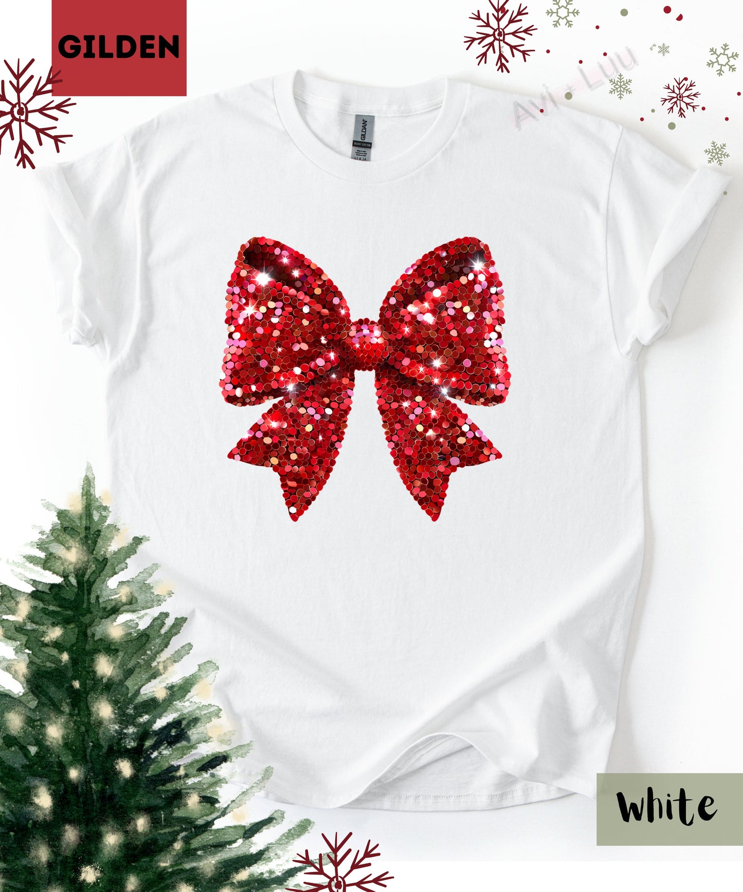 Red Bow | Gilden Unisex T-Shirt