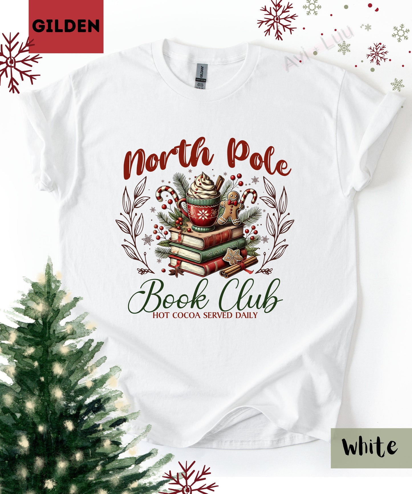 North Pole Book Club | Gilden Unisex T-Shirt