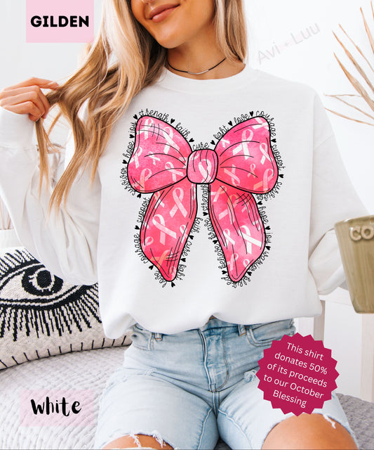 Pink Bow | Gilden Unisex Sweatshirt