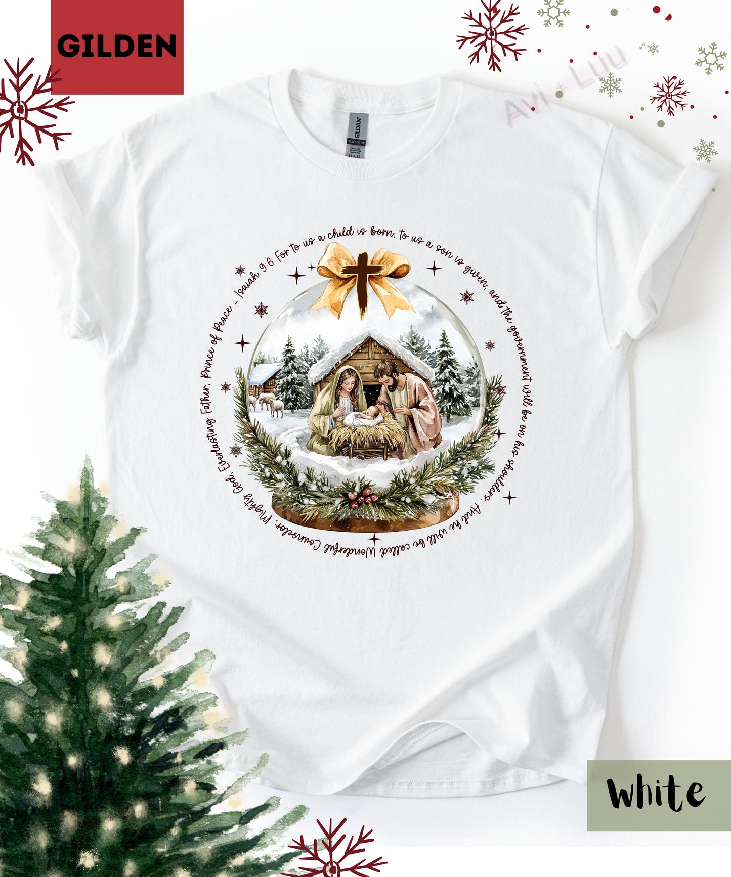 Jesus Snowglobe | Gilden Unisex T-Shirt