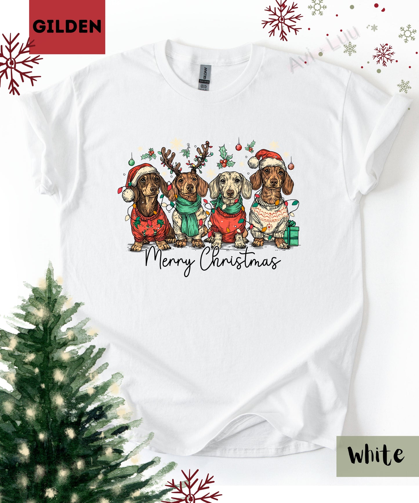 Dog Christmas | Gilden Unisex T-Shirt