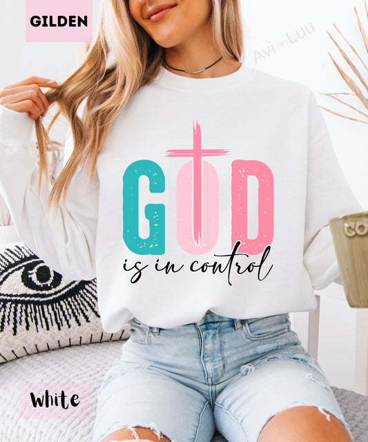 God Is In Control | Gilden Unisex Sweatshirt