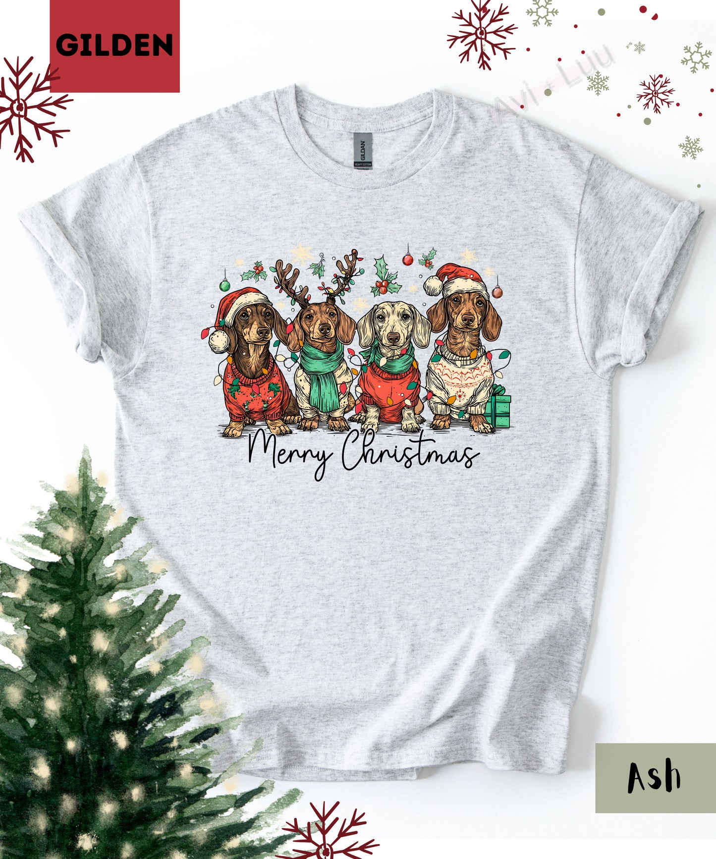 Dog Christmas | Gilden Unisex T-Shirt