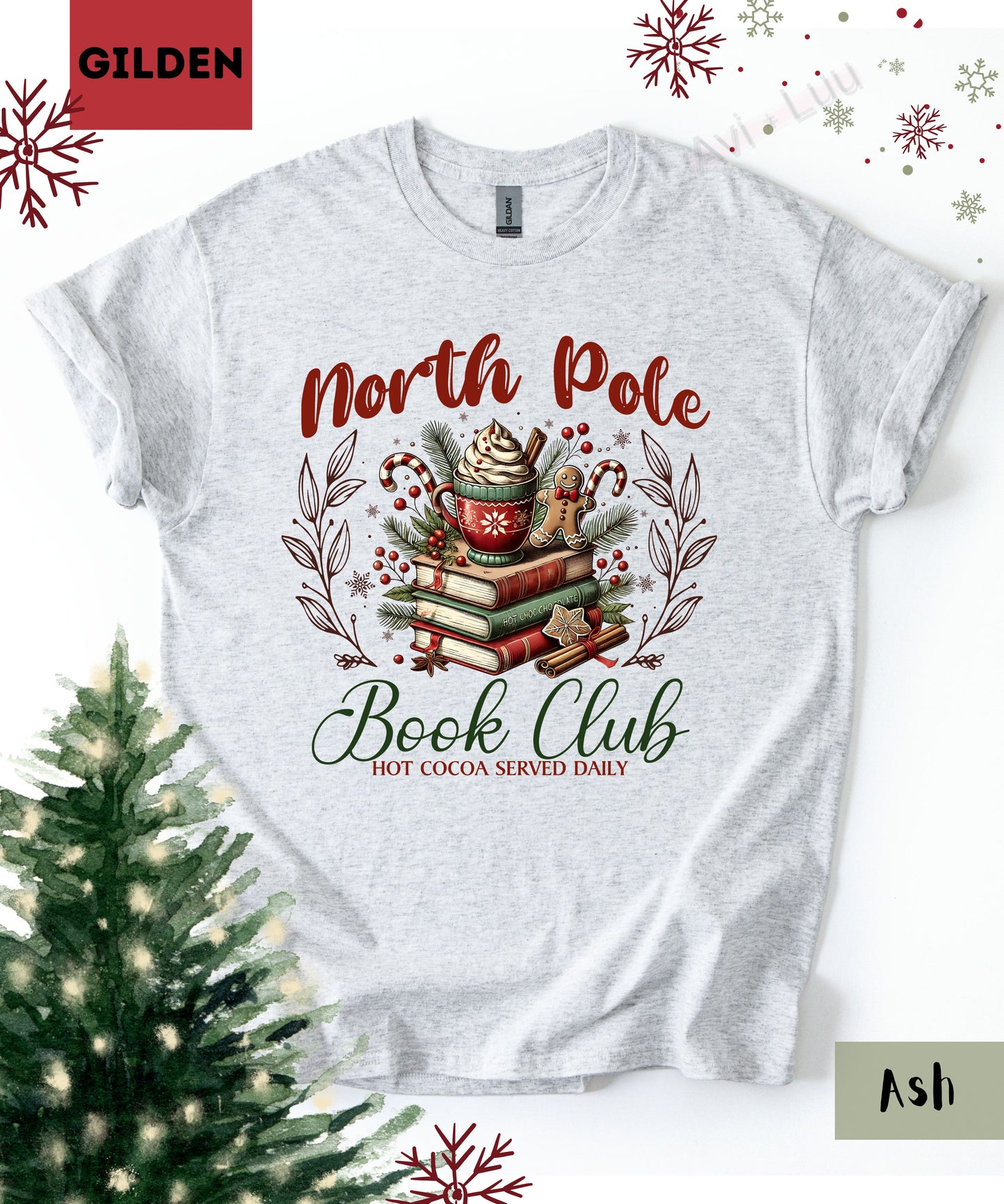 North Pole Book Club | Gilden Unisex T-Shirt