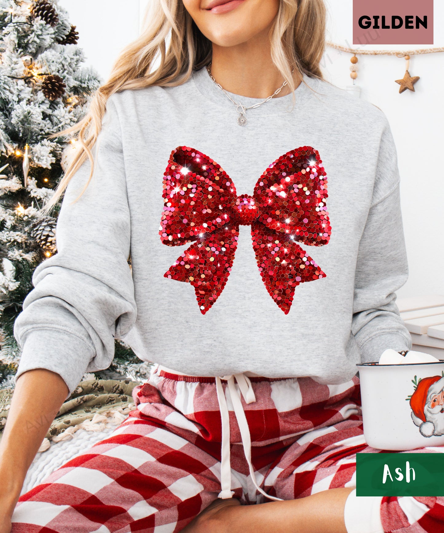 Glitter Bow | Gilden Unisex Sweatshirt