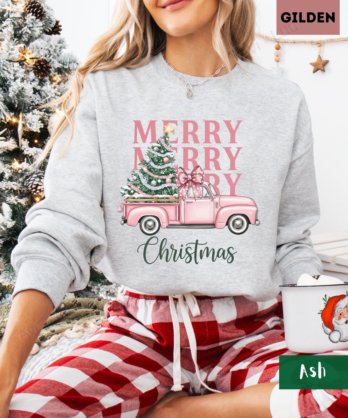 Merry Truck | Gilden Unisex Sweatshirt