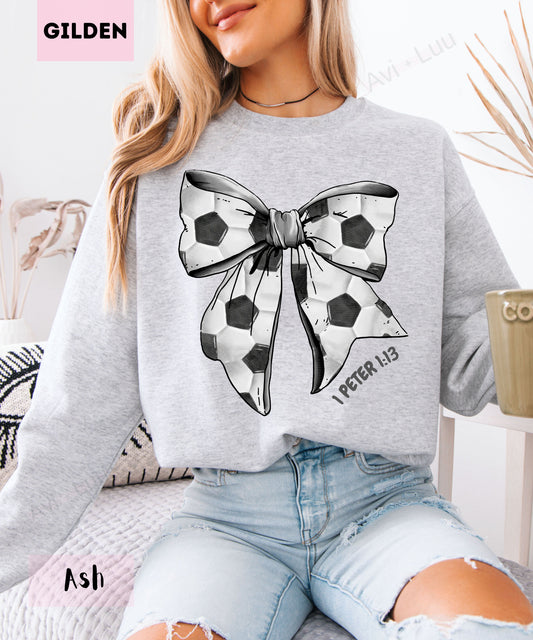 Soccer Bow | Gilden Unisex Sweatshirt