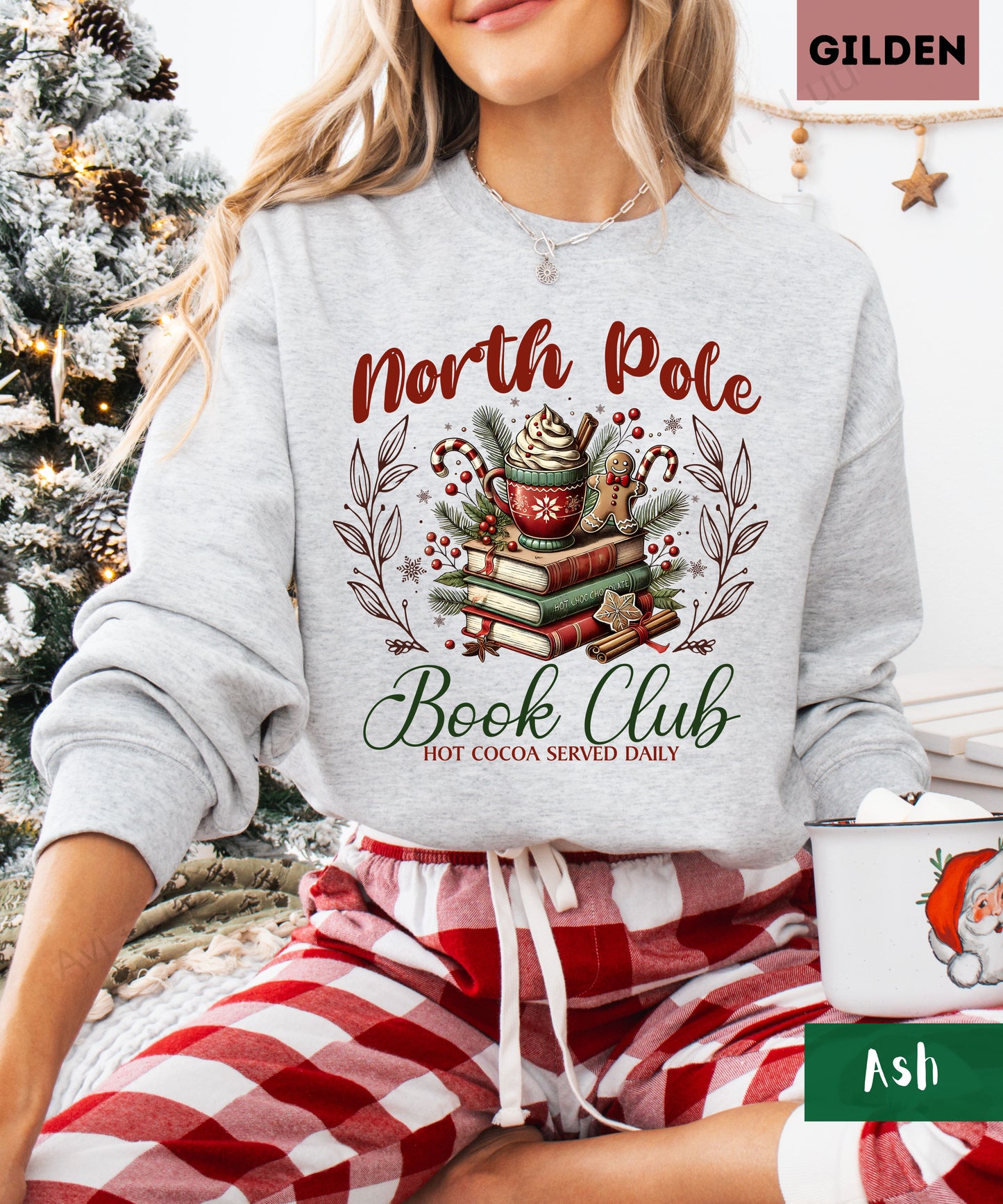 North Pole Book Club  | Gilden Unisex Sweatshirt