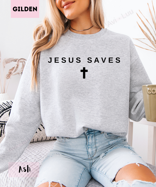 Jesus Saves | Gilden Unisex Sweatshirt
